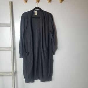 MATTY M WOMEN'S GRAY OPEN LONG CARDIGAN SIZE XL
